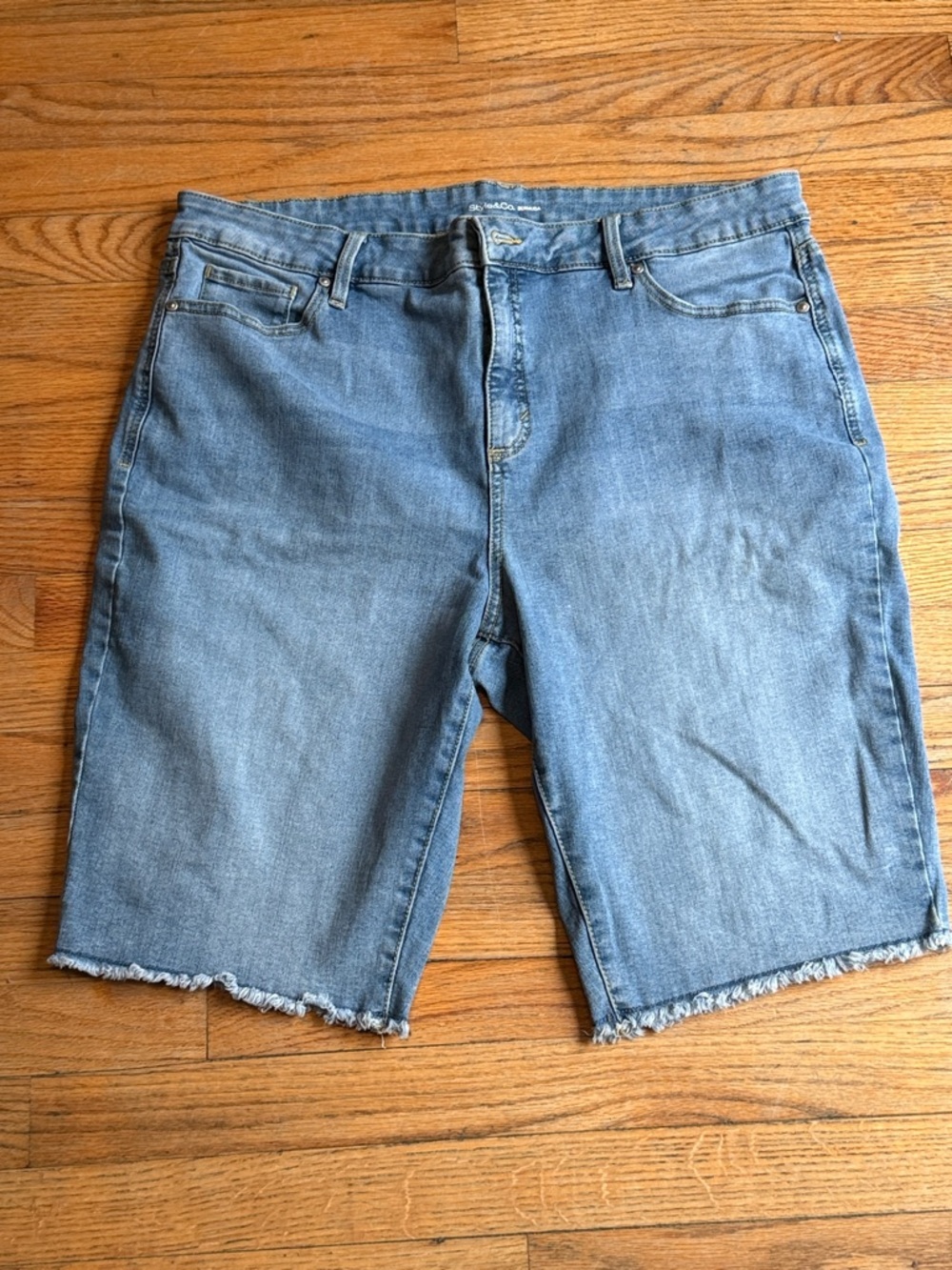 Style & Co. Light Blue Denim Bermuda Shorts